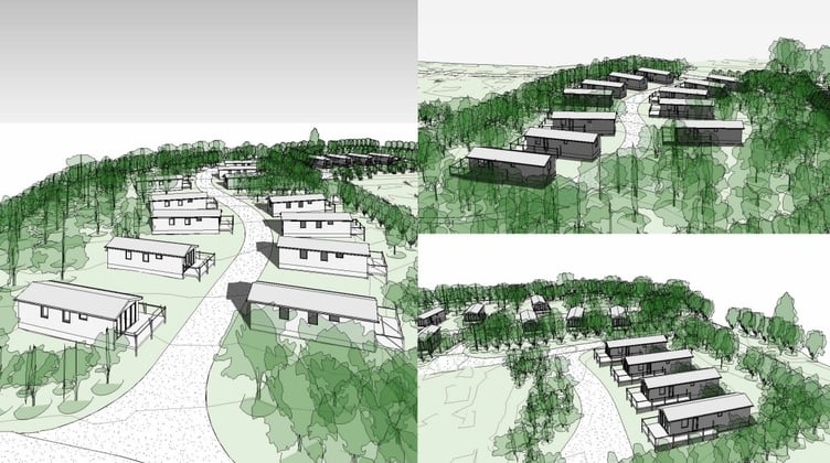 A visualisation of the proposed changes to Moreton near Saundersfoot.