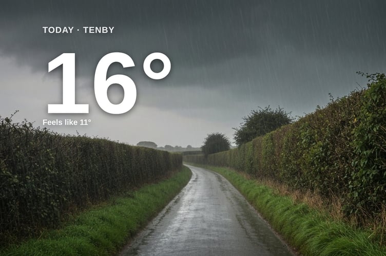 Tenby weather: heavy rain Saturday with rain expected and a high of 16°C