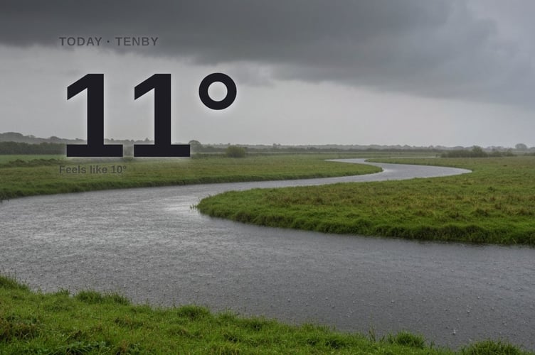 Tenby weather: heavy rain Friday with rain expected and a high of 11°C