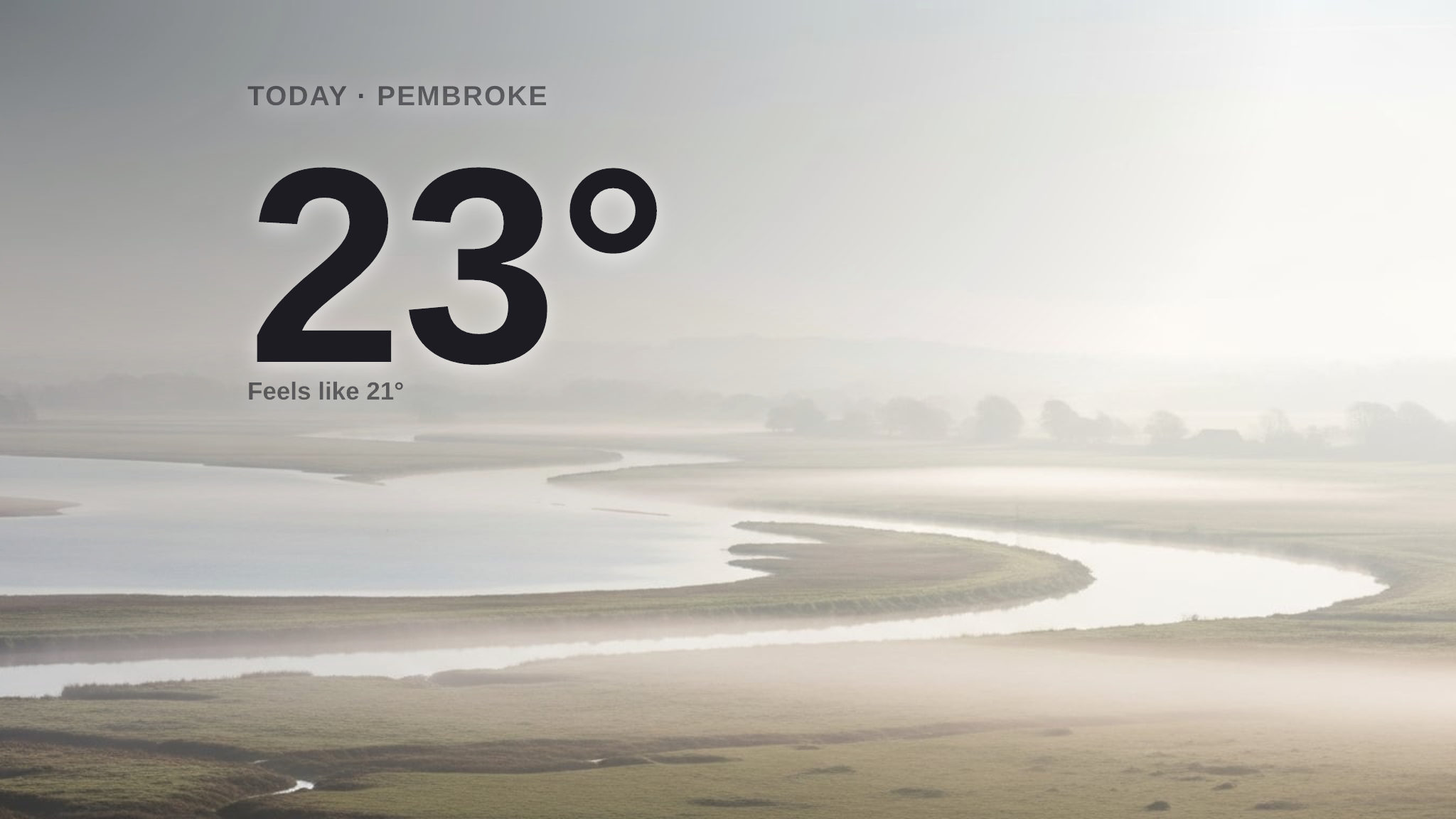 Fog rolls in for Pembroke today - here's what to expect