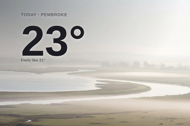 Pembroke weather: foggy Wednesday with little chance of rain and a high of 23°C
