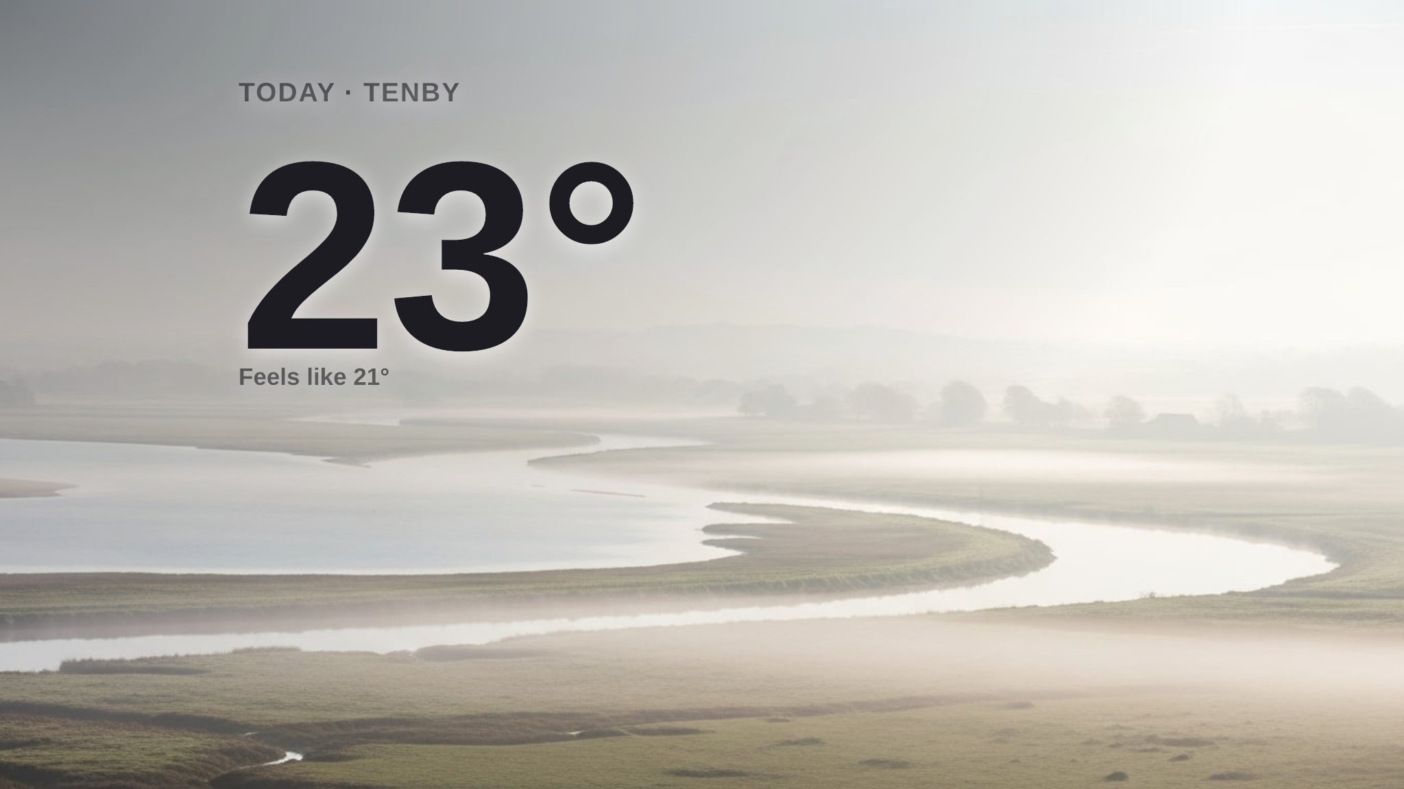 Misty skies for Tenby today - here's what to expect