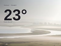 Tenby: misty day, high of 23°C