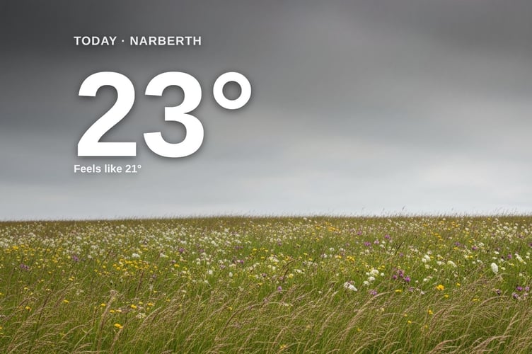 Narberth weather: overcast Tuesday with little chance of rain and a high of 23°C
