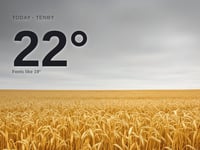 Tenby: overcast day, high of 22°C