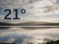Pembroke: partly cloudy, high of 21°C