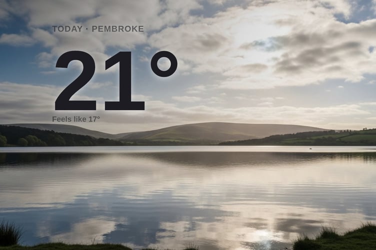 Pembroke weather: partly cloudy Tuesday with little chance of rain and a high of 21°C