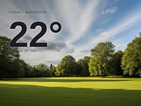 Narberth: partly cloudy, high of 22°C